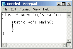 Source Code in Notepad