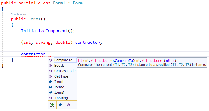 Accessing an Element of a Tuple