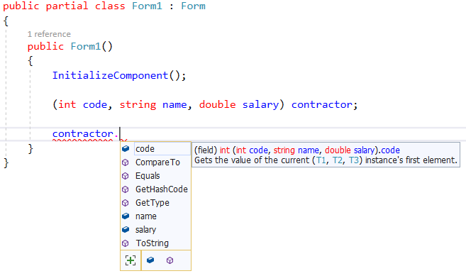 Accessing an Element of a Tuple