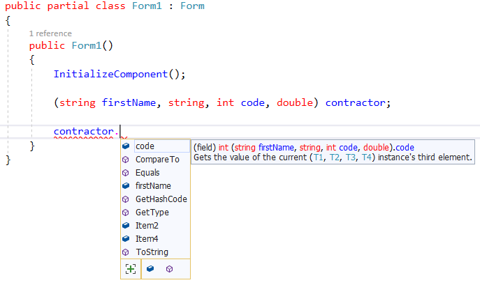 Accessing an Element of a Tuple