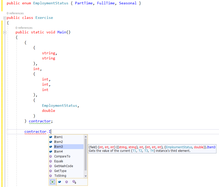 Tuples and Properties