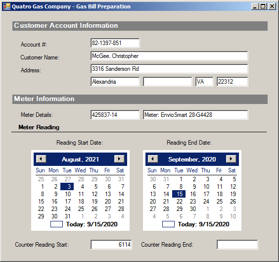 Selecting a Date