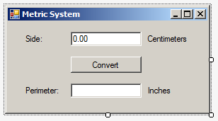 Values Conversion - Metric System