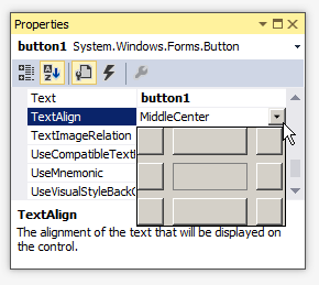 TextAlign Property