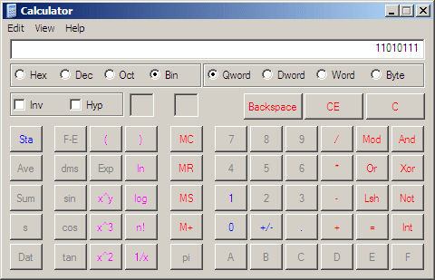 Converting a Byte From Binary To Decimal