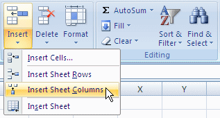 Insert Sheet Columns