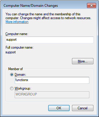 Computer Name/Domain Changes
