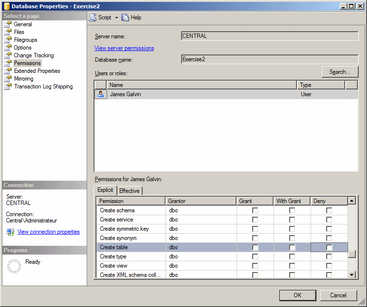 Database Properties