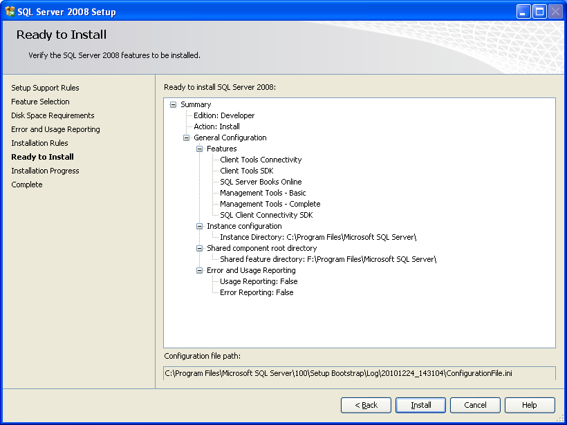 SQL Server 2008 Setup