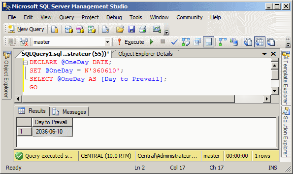 Sql date format