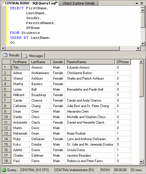 Using the SQL