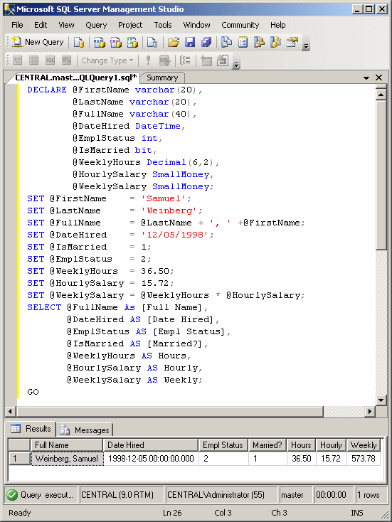 Initializing string variables