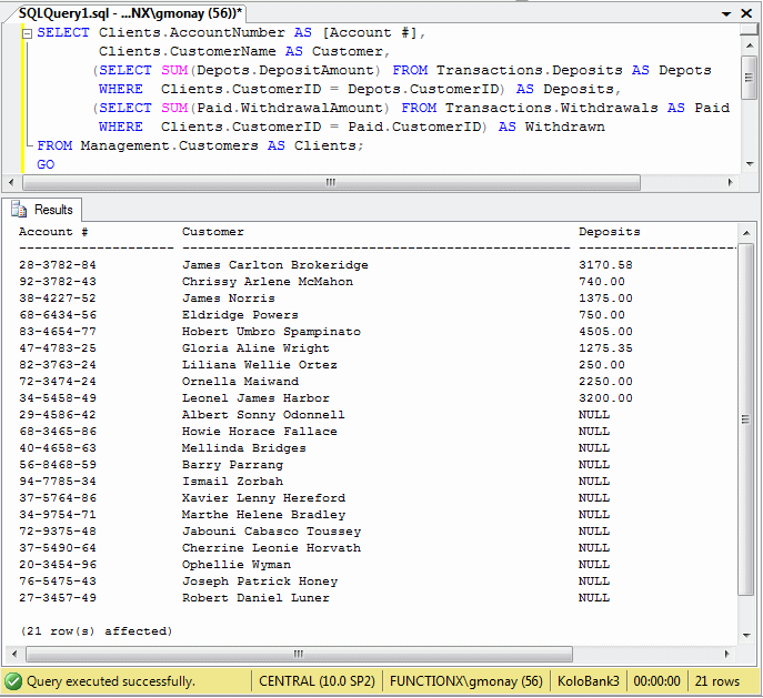 Subquery