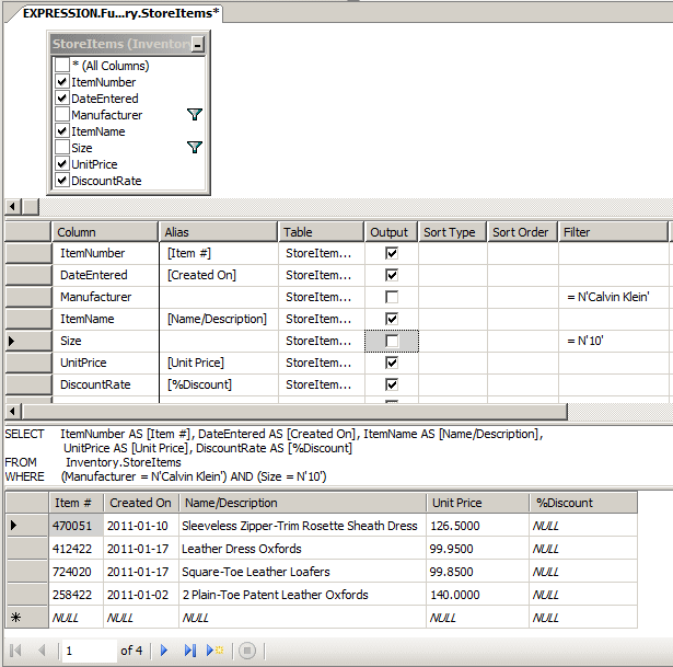 Hiding Column in a Logical Conjunction