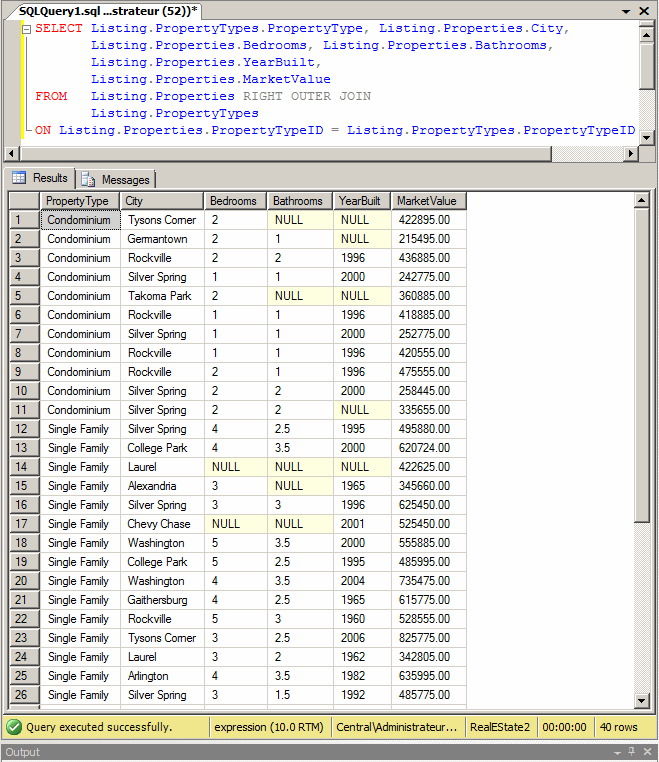 Creating a Right Outer Join