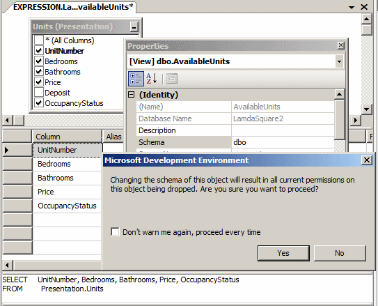 Assigning a View to a Schema