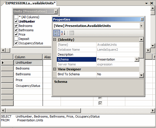 Assigning a View to a Schema