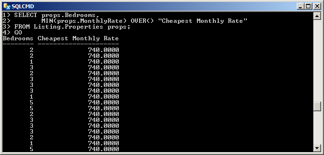 Selecting Records Over a Partition