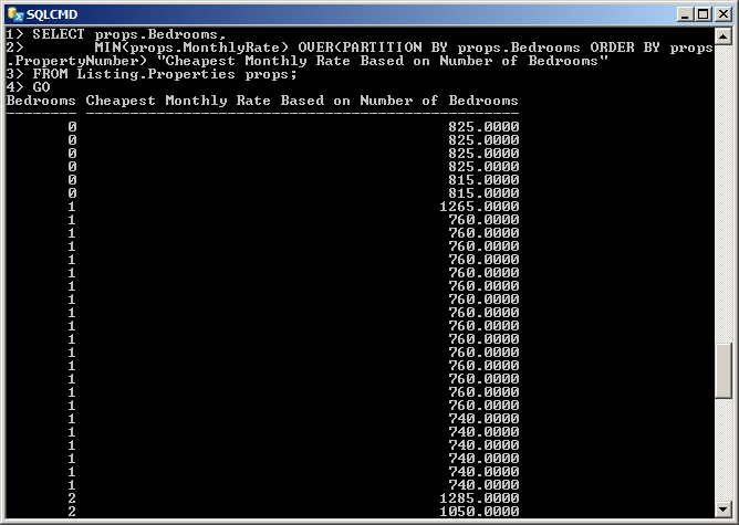 Selecting Records Over a Partition