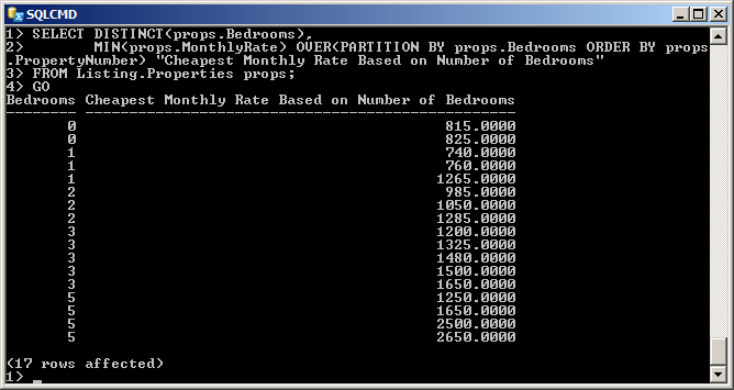 Selecting Records Over a Partition