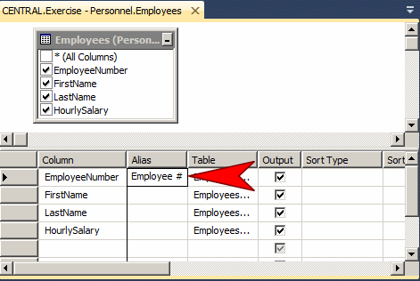 Alias Name of a Column