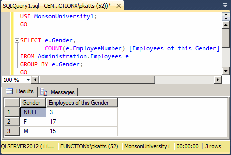 Grouping the Values of an Aggregate Query