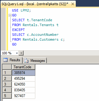 Finding Records Exceptions