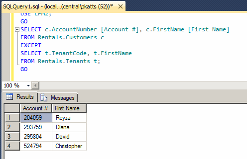 Finding Records Exceptions