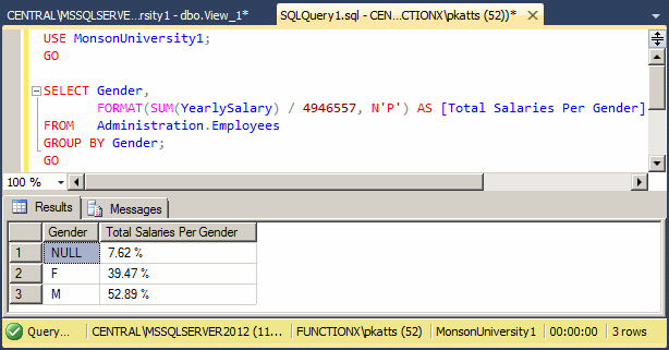 Grouping the Values of an Aggregate Query