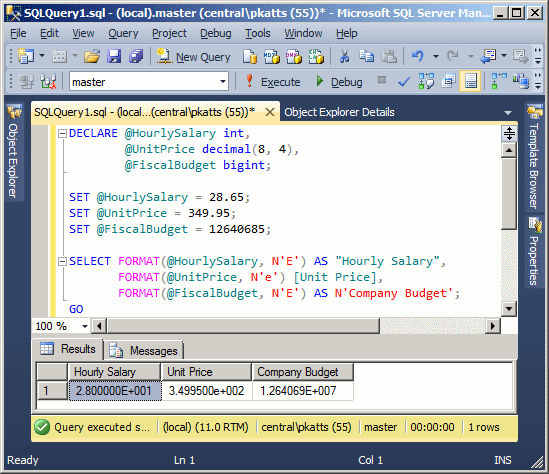 Value Formatting