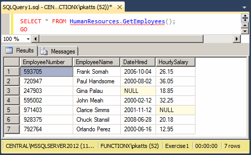 Inline Table-Valued Function