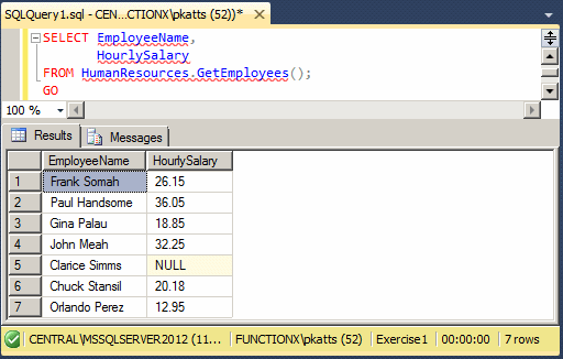 Inline Table-Valued Function
