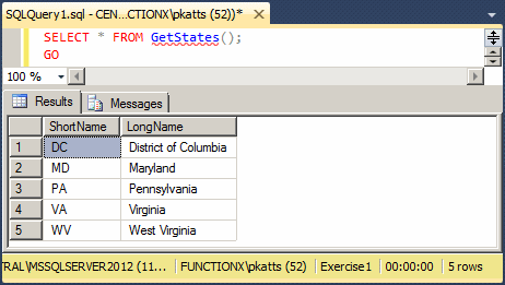Multi-Select Table-Valued Function
