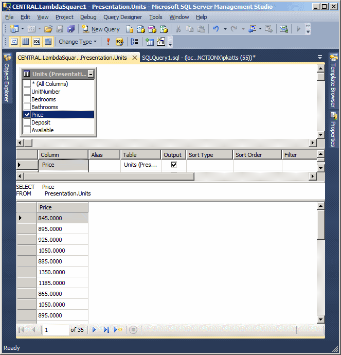 Selecting One Field