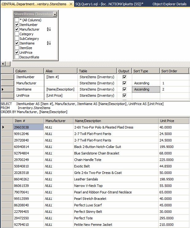 Sorting With More Than One Column