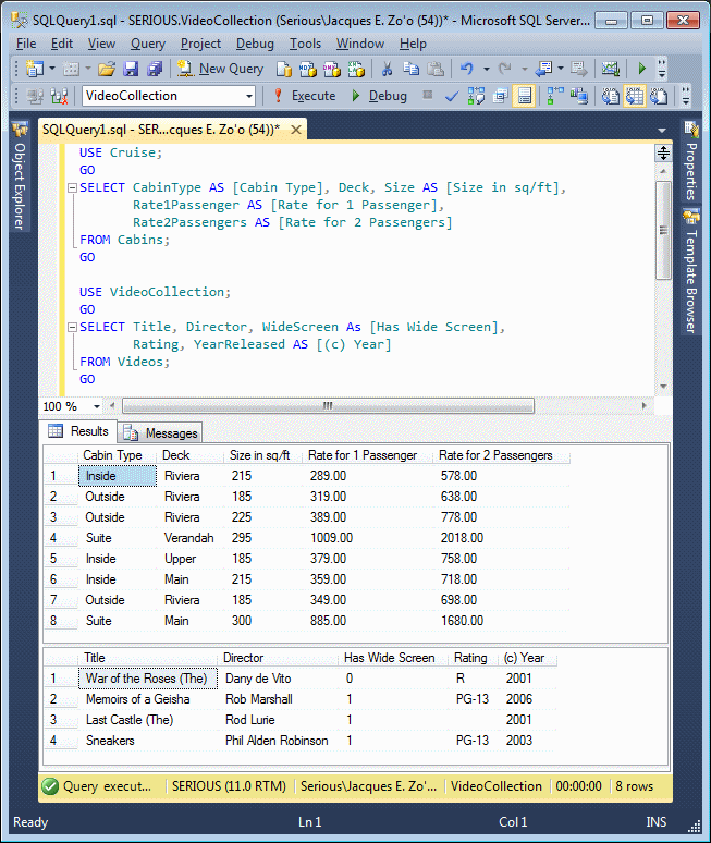Showing Records of Various Tables
