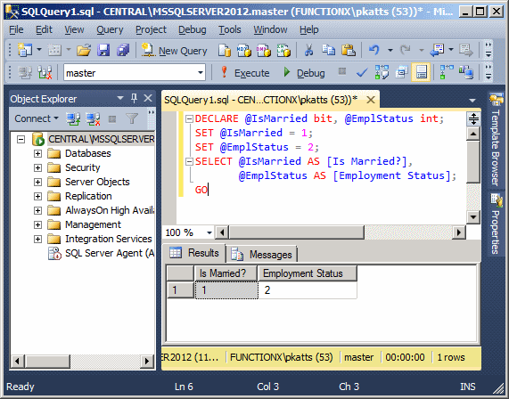 Declaring integer variables