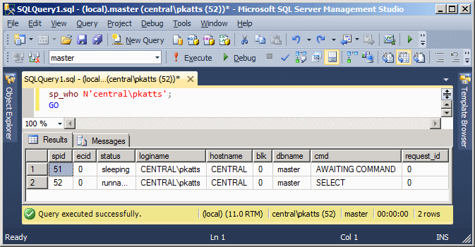 sp_who Stored Procedure