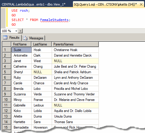 Views and Data Analysis