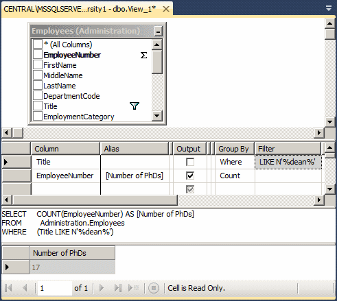 Grouping the Values of an Aggregate Query