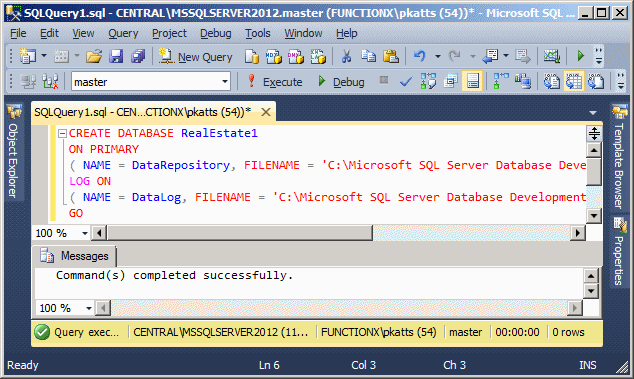 The CREATE DATABASE Statement