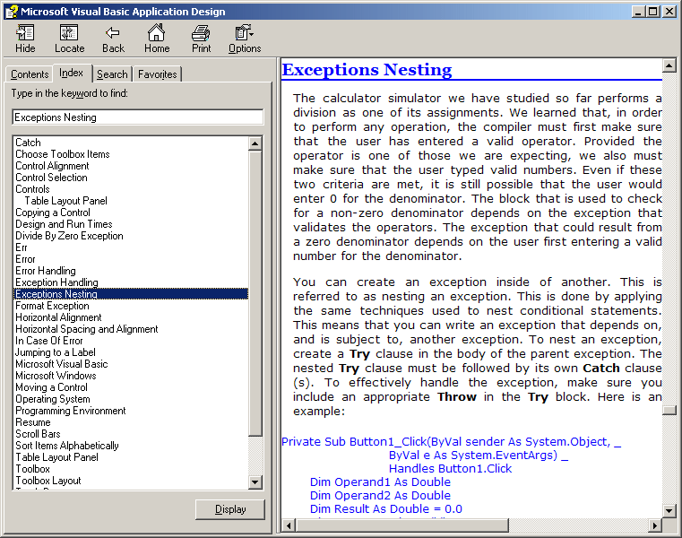 Microsoft Visual Basic Application Design - Screenshot