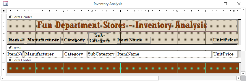 Inventory Analysis