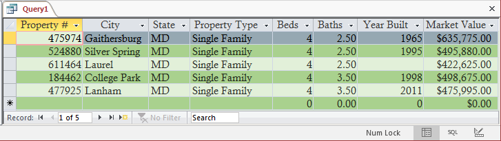 Creating a Logical Conjunction in SQL