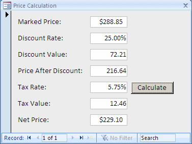 Price Calculation