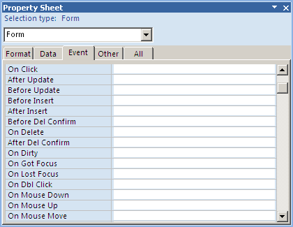 Form Properties