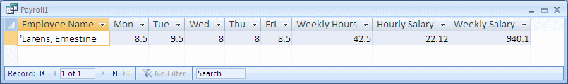 SQL Result