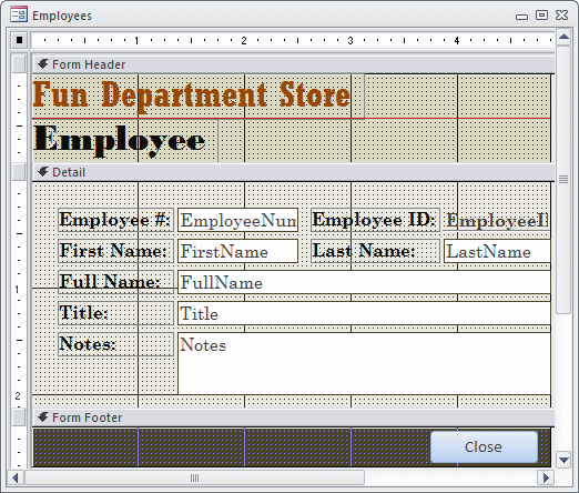 Fun Department Store - Employees