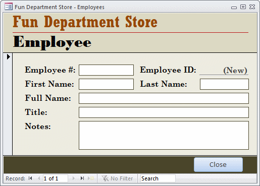 Fun Department Store - Employees