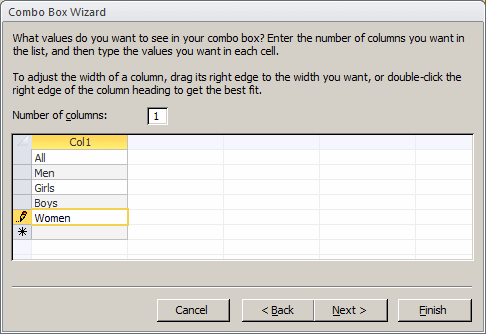 Combo Box Wizard